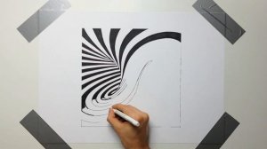 3D Spiral Optical Illusion - Speed Drawing ( How To Draw ) ( Tornado )