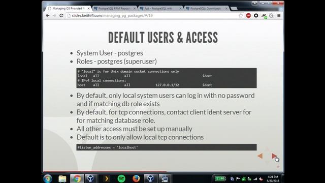 Managing OS Provided PostgreSQL Packages смотреть онлайн