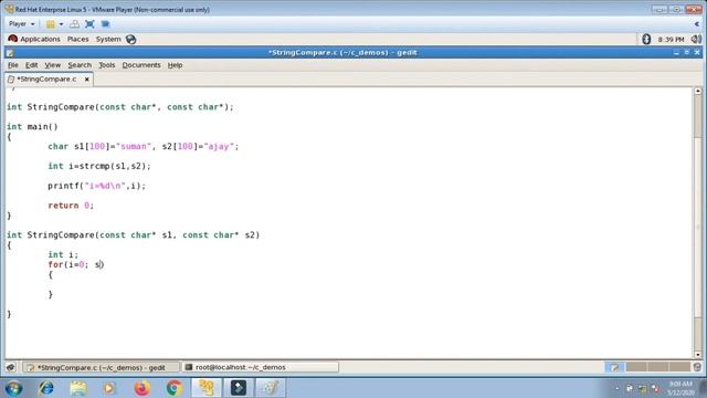 Program to compare two strings | Programming in C смотреть онлайн