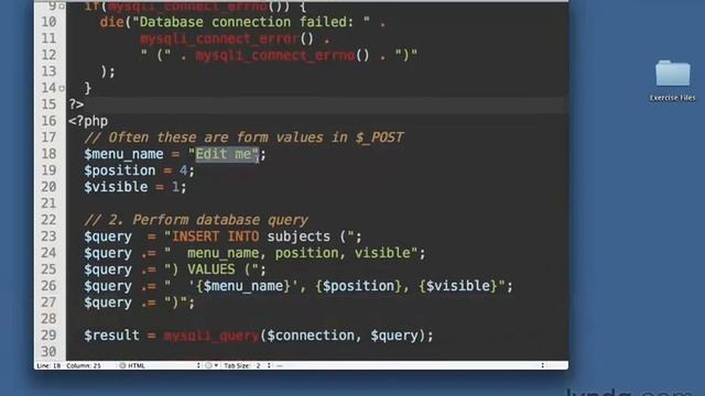 092 Экранирование строк для MySQL (Lynda.com) Изучаем php смотреть онлайн