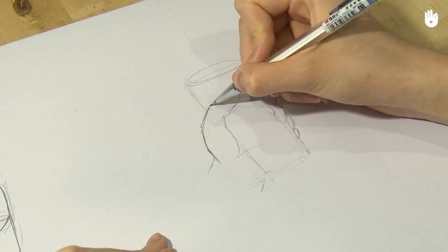 Как нарисовать руку, держащию стакан смотреть онлайн