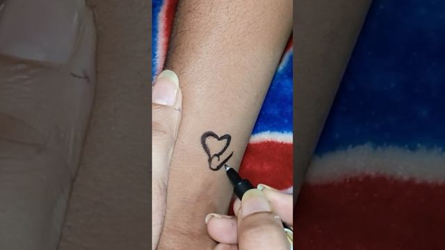 ❤️D tattoo drawing #drawing #viral #cute #trending