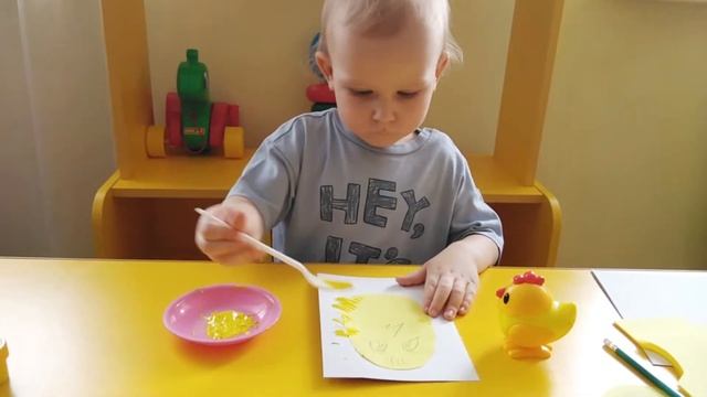 Сиреневая (младшая группа). Аппликация "цыплёнок" смотреть онлайн