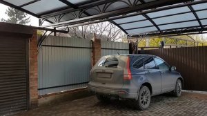 Красивый многоуровневый навес компании ...Мир Навесов... в Ростове на Дону...навесы,террасы,ковка.