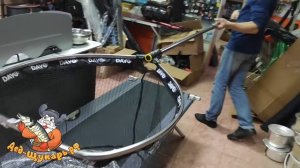 Подсачек DAYO складной пополам с прорезиненной сеткой (811105-65/2.5)
