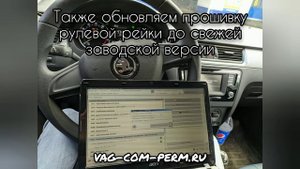 Красный руль на Skoda Rapid 2016 после ДТП, восстановление рейки программным способом ??