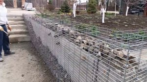 Габионы. Облицовка габионом.