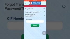 Forget Transaction + Login Password + User ID Mobile Banking in Central bank Of india
