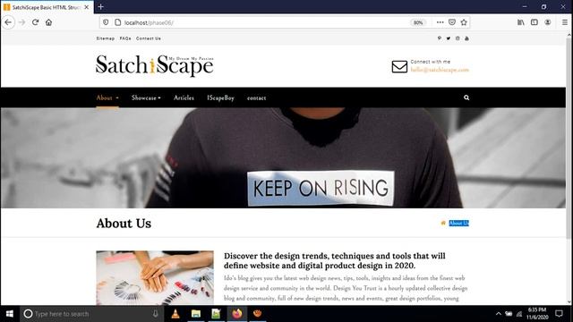 Basic HTML Tutorial with Bootstrap v4.5.2, HTML5, CSS3 for Beginners Phase06
