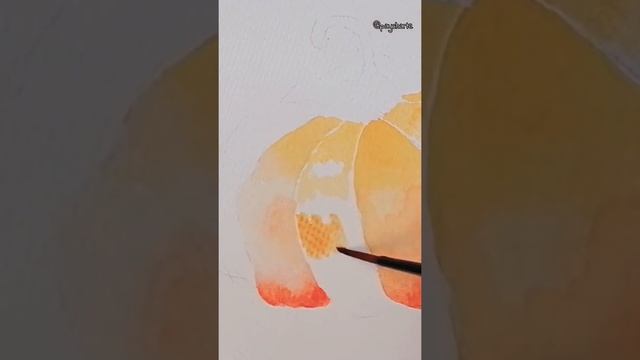EASY WATERCOLOR TUTORIAL FOR BEGINNERS PUMPKIN смотреть онлайн