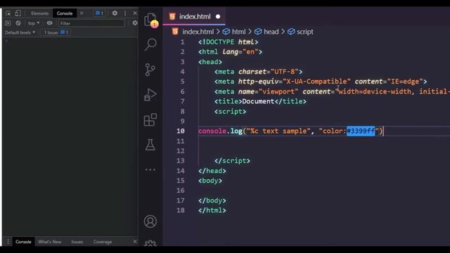How to print text to color in javascript !!