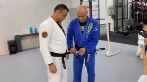 First stripe on black belt