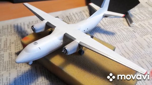 ан24. сборка модели в масштабе 1.144