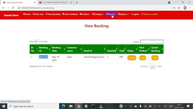 Sweets Shop Django Project With Product Recommendation - Updated #1 || E Commerce