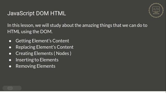 DOM Nodes, Navigation, HTML