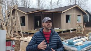 Дом каркасник на свайном фундаменте из забивных железобетонных свай