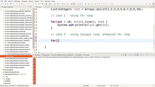 29 Java 8 Streams foreach() Method Example смотреть онлайн