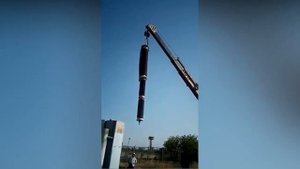 Демонтаж колонки элегазового выключателя