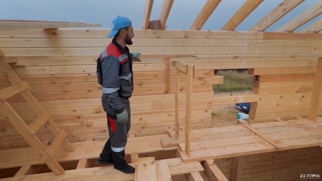 СТРОПИЛЬНАЯ СИСТЕМА. Строим дом из бруса камерной сушки✌️