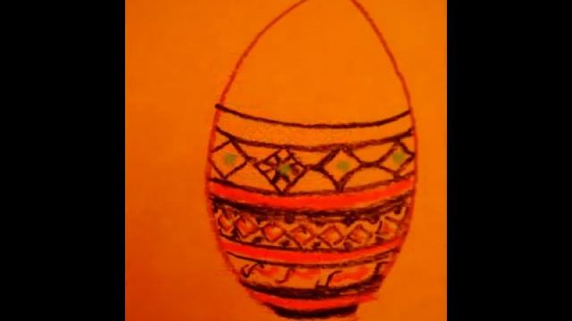 Алгоритм рисования писанки с натуры. смотреть онлайн