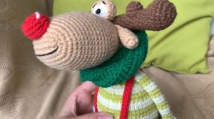 "Северный Олень"-обзор на игрушку. | Crochet Christmas Reindeer. Crochet pattern. Overview