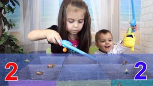 Челлендж Поймай Рыбку - Играем в рыбалку c LiVa Kids