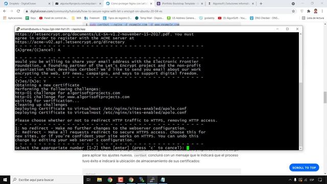 Curso de Deploy Django | Instalación de certificado SSL en mi VPS | Video 23 смотреть онлайн