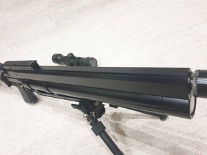PCP КАРАБИН С СКЛАДНЫМ ПРИКЛАДОМ  5.5мм ТЕСТОВЫЙ ОТСТРЕЛ 25-50м..