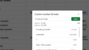 Google Sheets - Custom Number Formatting