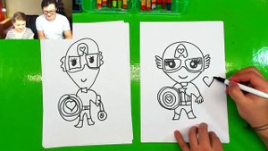 Капитан Америка КАК РИСЮТ ДЕВОЧКИ с Рыба Кит