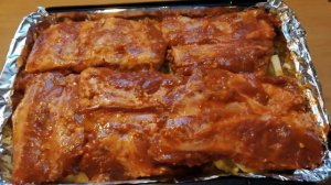 Свиные ребрышки полуфабрикат с гарниром!