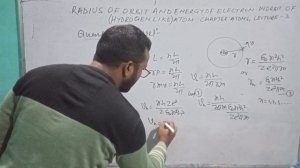 RADIUS OF ORBIT AND ENERGY OF ELECTRON IN ORBIT OF AN ATOM II QUANTIZATION OF ENERGY II CH: ATOMS 1