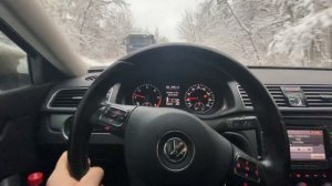 VW Passat b7 USA 2014‼️ Driving after a snow storm❌