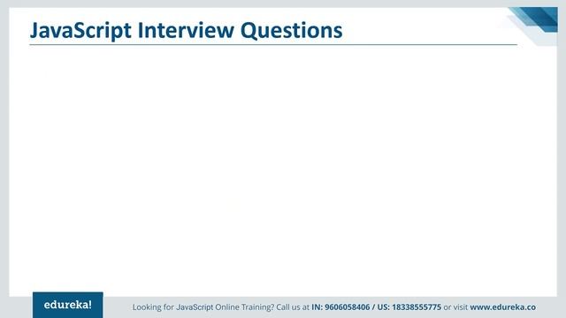 Java script interview question and answers  | Java script training   | Edureka Rewind