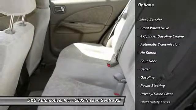 2003 Nissan Sentra XE Fairless Hills PA 19030 смотреть онлайн