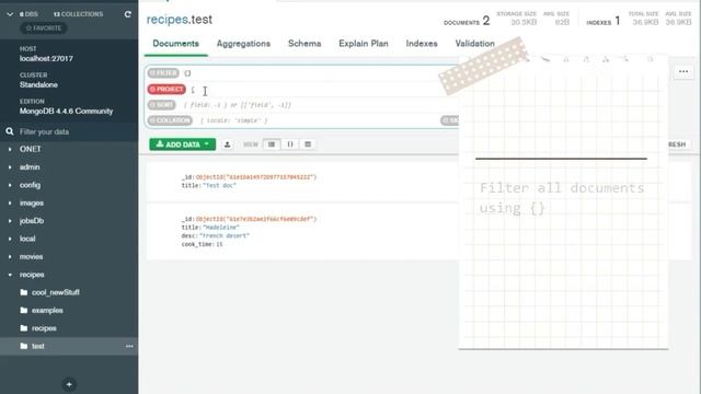 Find a document using MongoDB Compass смотреть онлайн