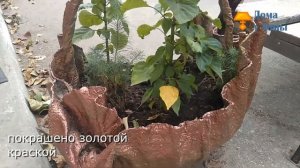 Клумбы своими руками из тряпки и цемента может сделать каждый. Было бы желание