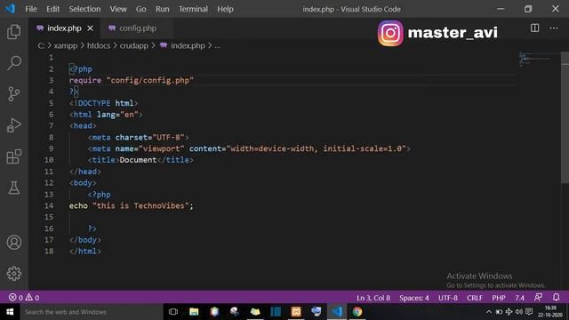 lecture - 3 include files VS required file in php | PHP CRUD Operation tutoria| #PHPcrudoperation