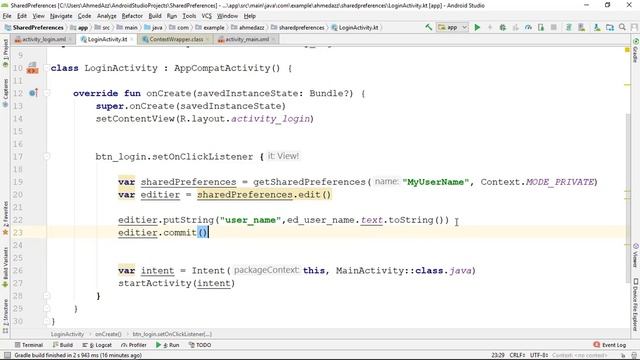 Data Storage - Android tutorial - Shared Preferences