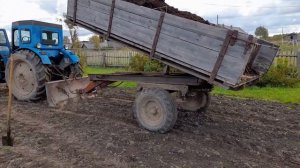 Одноосный самосвальный прицеп из 2птс4. Испытание.