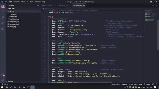 Hot To Send Email in PHP Using PHPMailer | PHP Tutorial | Send Email PHP