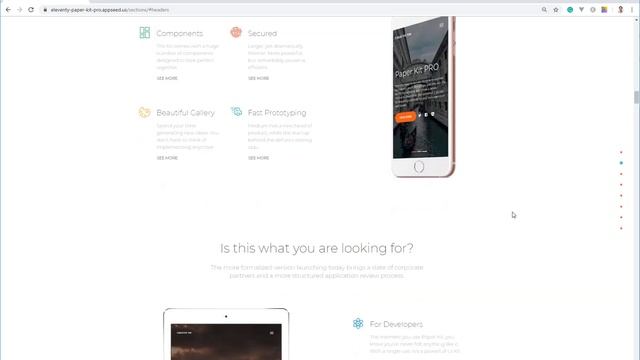 Eleventy Paper Kit Pro - UI Sections | AppSeed смотреть онлайн