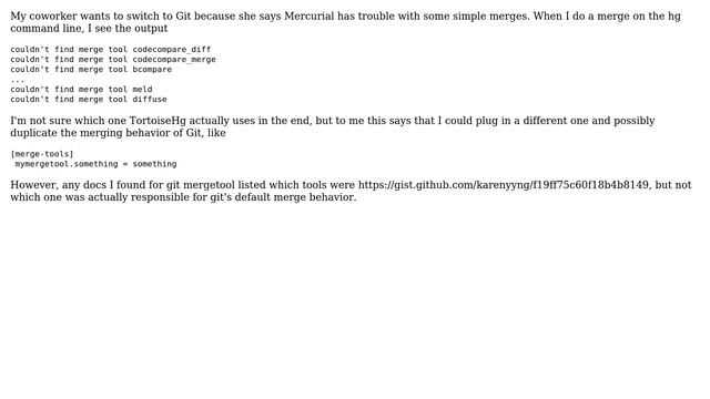 What is git's default merge tool? Can I use it with TortoiseHg? смотреть онлайн