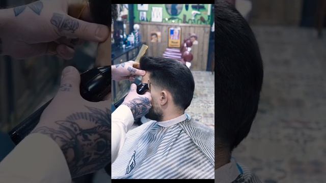 ASMR BARBER - The FLAT TOP MULLET #shorts 23