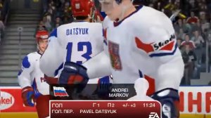 начал играть в одну игру это хоккей Россия-Чехия 1 и половина 2 периодов