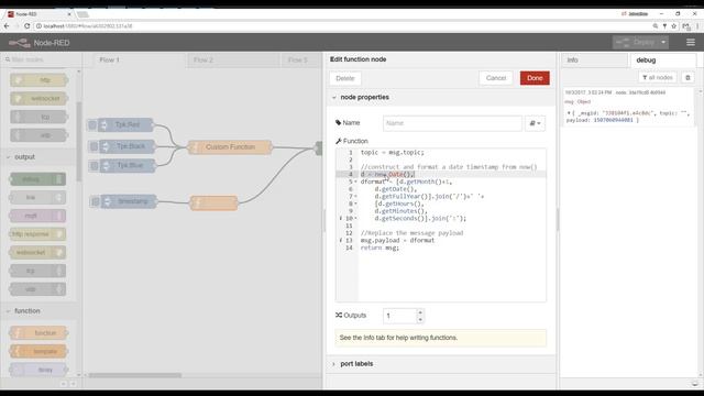 Node-Red Functions смотреть онлайн