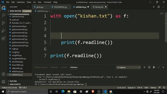 #26 With blocks to open files in Python || Free Python Course || Coding Anna || Tamil