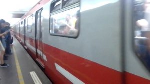 Метропоезд81-722 Юбилейный на станции Технологический институт Сообщением Пр Ветеранов-Девяткино Ⓜ?