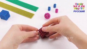 Как сделать Снежинку из Магнитных Шариков | Учим цвета и играем с 2000 магнитными шариками