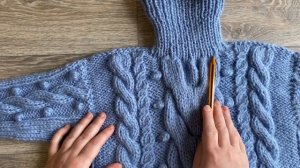 «Свитер с косами» ЭКСПРЕСС-МК.На рост (размер) 92,от 2х лет #свитер #вязание#мастеркласс#knitting